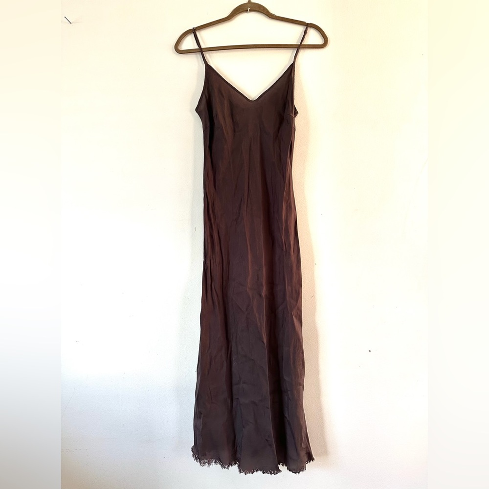 Organic by John Patrick bias-cut long slip dress - M